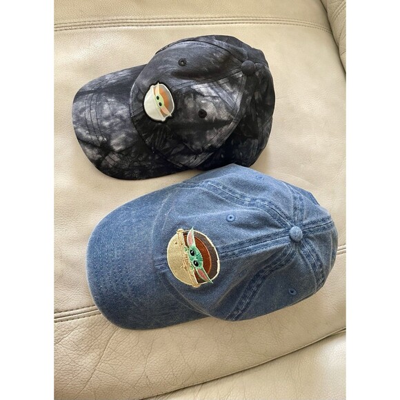 Star Wars Movie Baby Yoda Grogu Logo Disney Brand Strapback Hat Baseball Cap - Picture 3 of 9